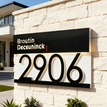 6 best sales Backlit house number - №3