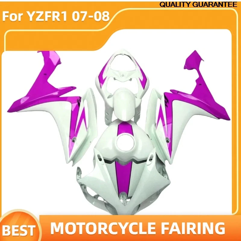 

Body Kit Motorcycle Fairing Kit For YAMAHA R1 2007 2008 YZF R1 YZF-R1 07 08 Bike ABS Plastic Pink White Body