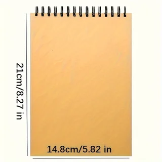 1Pc Vintage Leather Sketchbook Spiral Bound Drawing Pad 20 Sheets Acid Free Watercolor Paper Art Notebook For Adults Beginners A