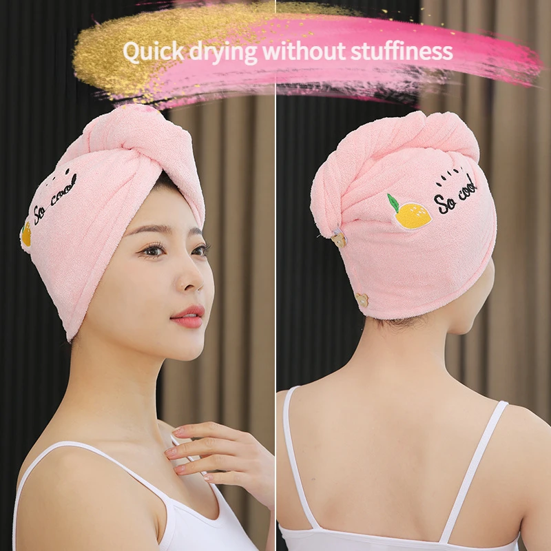 Serviette de bain en microcarence pour femmes, serviettes éponge pour adultes, serviette de douche, turban pour sécher les cheveux à la maison