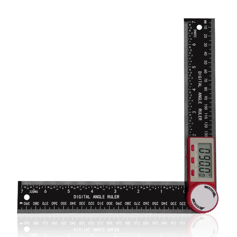 Digital Angle Ruler Carbon Fiber Plastic Digital Protractor Multi-Angle Gauge Angle Measurement Tool