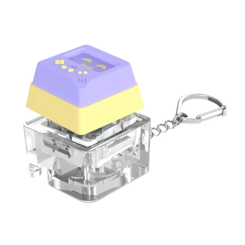 K3NB 1-Key Mechanical Keycap Tester Keychain With LED Lighting For Stress Reduction And Relaxation For Home Or Office