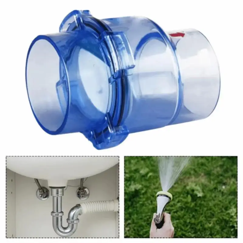 Flap Check Valve UPVC Material Transparent Design Non-return Valve Anti-backflow Movable Valve Backwash Obstructor