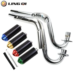 LING QI Motorcycle 28MM Exhaust Pipe System Muffler For  XR50 CRF50 110cc 125cc 140cc Pit Dirt Bike Motorcross