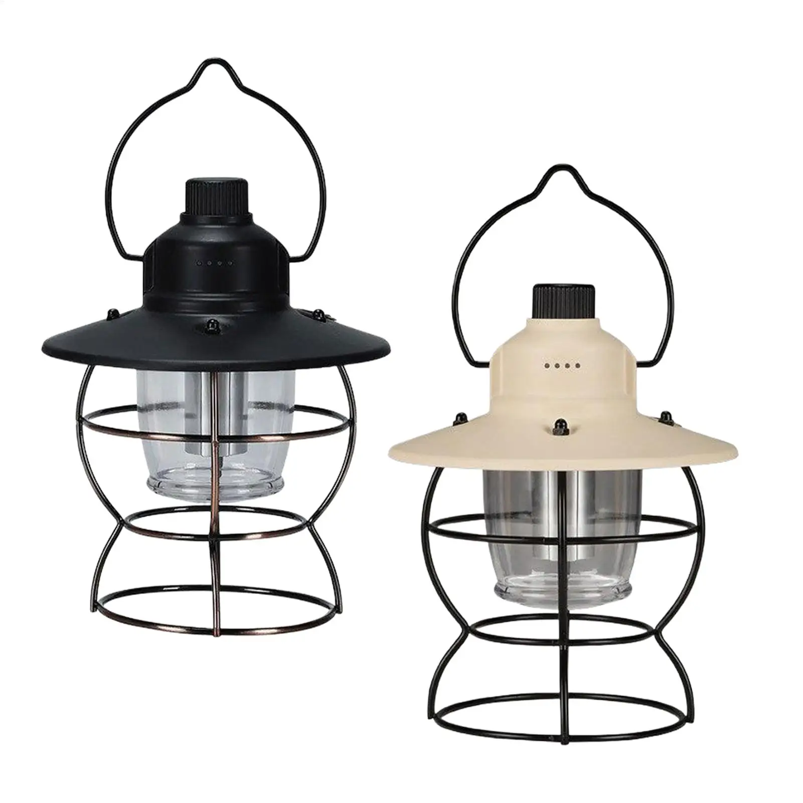 فانوس عتيق مزخرف، 3 أوضاع إضاءة LED ريترو لشرفة فناء الحديقة، إضاءة محيطة داخلية خارجية لهدية عيد الميلاد