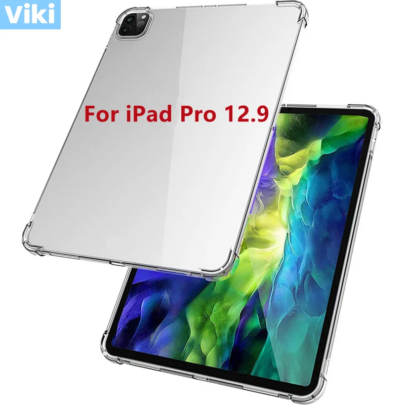 TPU Clear Case For iPad Pro 12.9 Case Silicone Transparent Ultra Thin Cover ipad pro 12 9 2021 2020 2018 2022 Coque Accessories