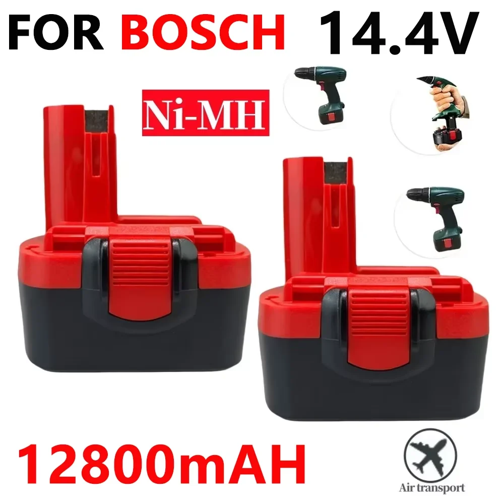 

14.4V 12.8Ah for Bosch BAT038 32614, BAT040, BAT140, PSR 14.4VE-2, GSR 14.4 V, GDS 14.4 V, 35614,BAT041 Battery Power Tool