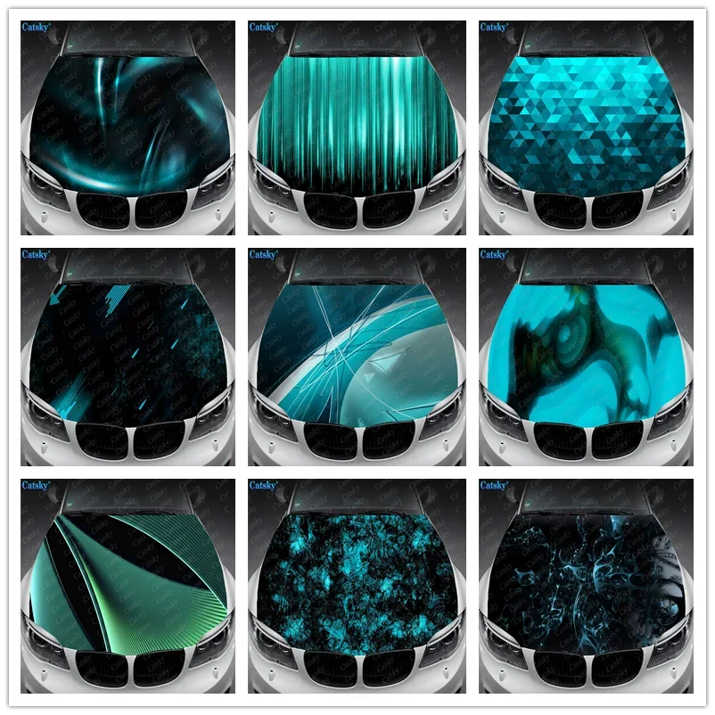 

Abstract - Turquoise Car Decal Car Hood Wrap Decal Vinyl Sticker Full Color Graphic Car Hood Wrap Decal Vinyl Sticker