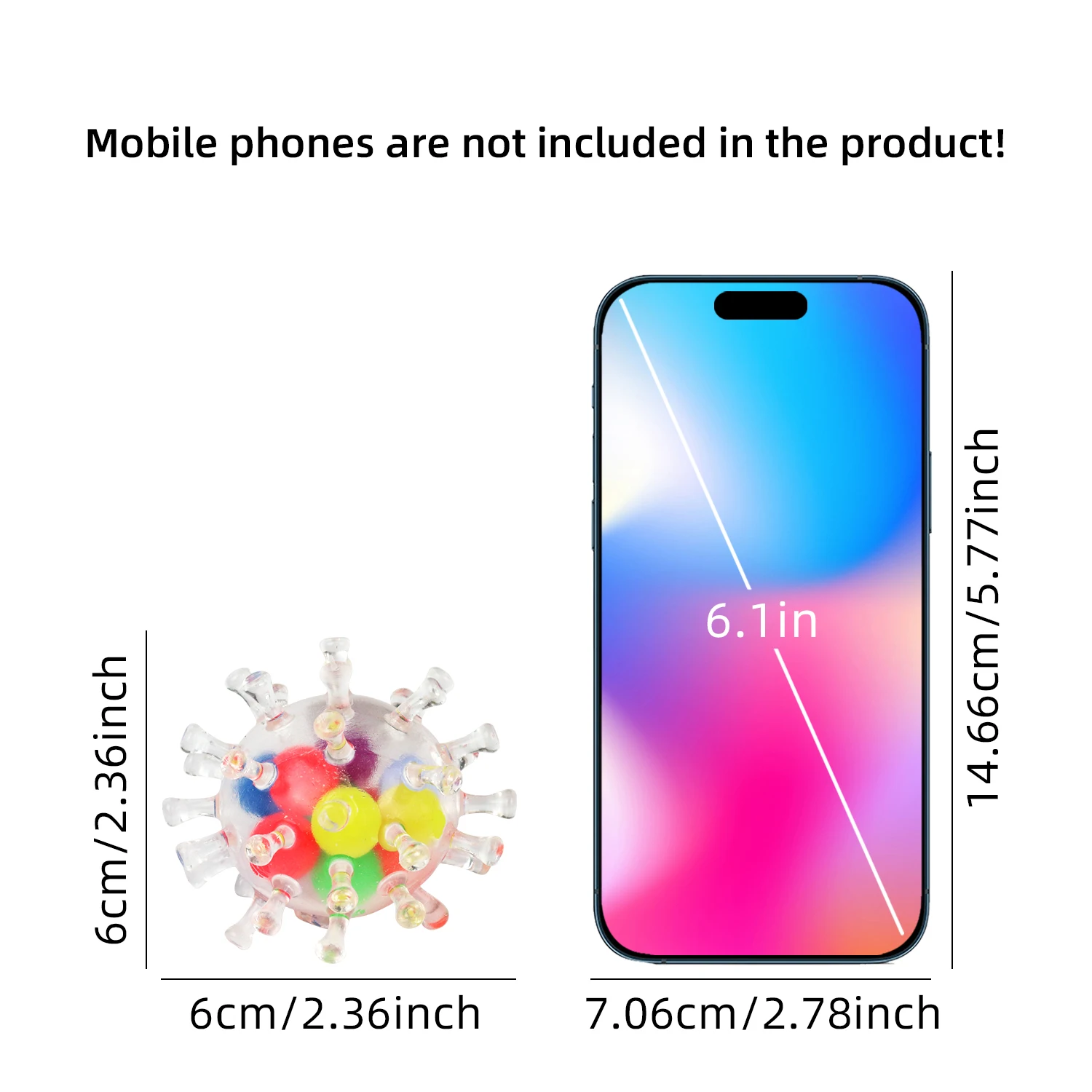 Bola de cuentas de agua de liberación de goma suave TPR, bola para apretar música, juguete para aliviar la presión, artefacto