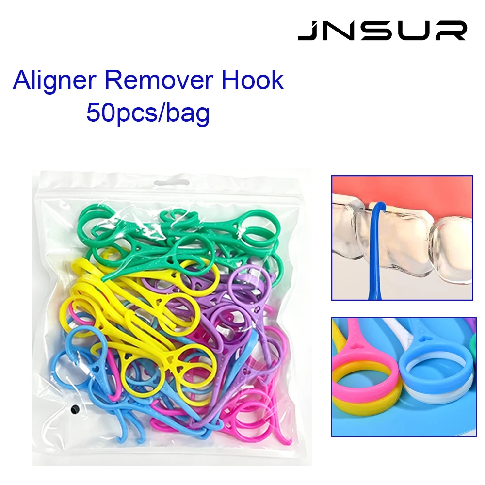 50pcs/pack Aligner Remover Hook For Orthodontic Braces Invisalign Removable Braces Removal Elastic Hook Portable Oral Care Tools