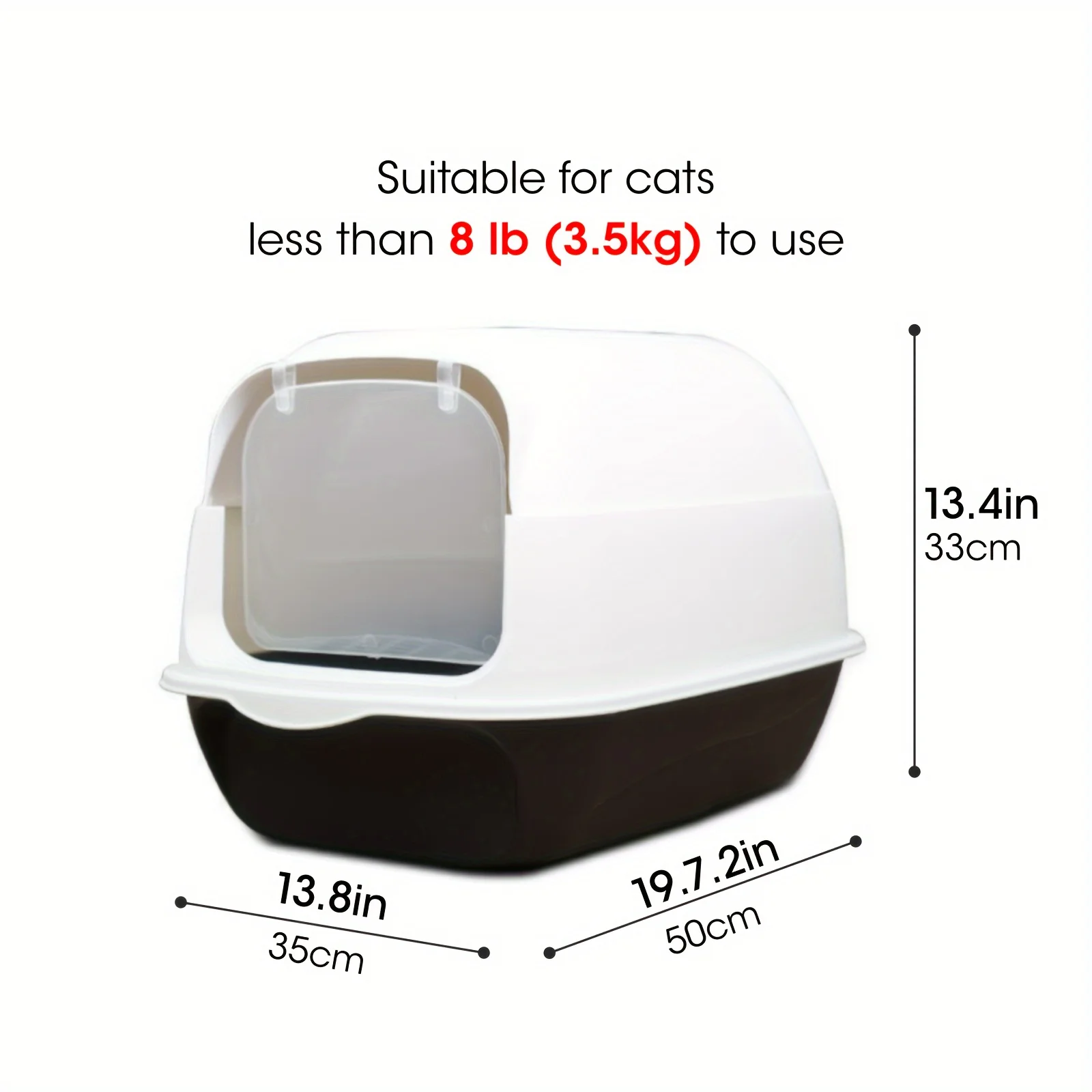 Fully Enclosed Cat Toilet Litter Box, Cat Products Are Easy To Clean and Splash Proof, Suitable for Small and Medium-sized Cats