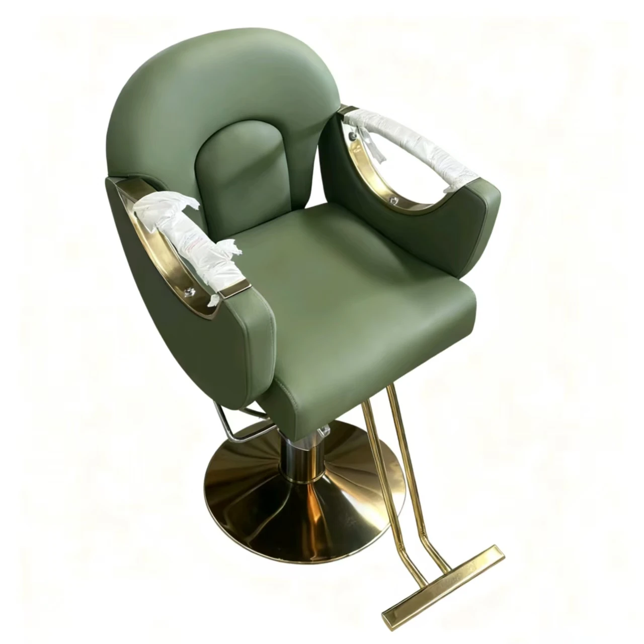 Army Green Barber Chair Direct Factory Wholesale Waterproof Barber Chair Adjustable Height Furniture