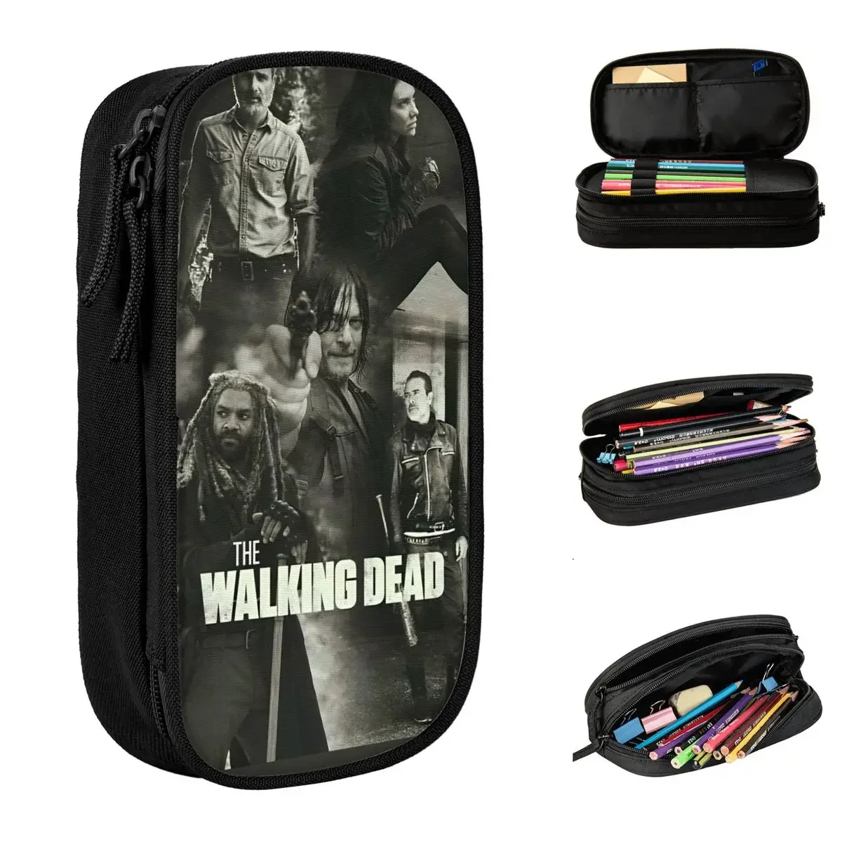 

The Walking Dead Pencil Cases Pen Holder Bag Girls Boys Large Storage School Supplies Cosmetic Pencil Box