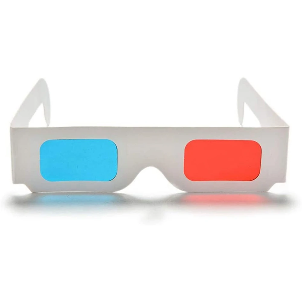 3D Glasses, 10 Pairs Red and Blue Paper Stereo Lenses for Movies Set Anaglyph Paper 3D Glasses image 6