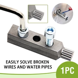 4/6 point faucet angle valve wire extractor water pipe breakage broken wire slide tooth broken end removal tool accessory set