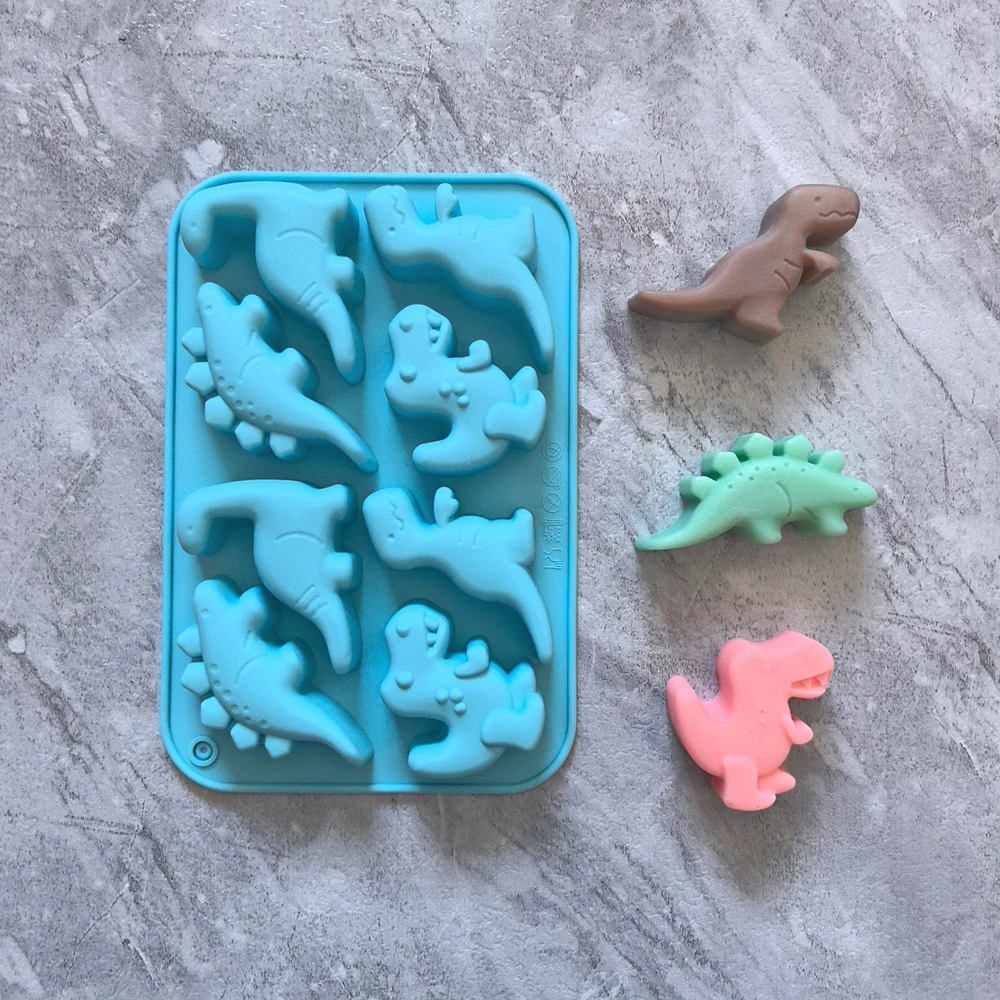 Kreative Dinosaurierform aus Silikon, perfekt für Kuchen, Desserts, Gelees, Pralinen, Backwerkzeuge usw