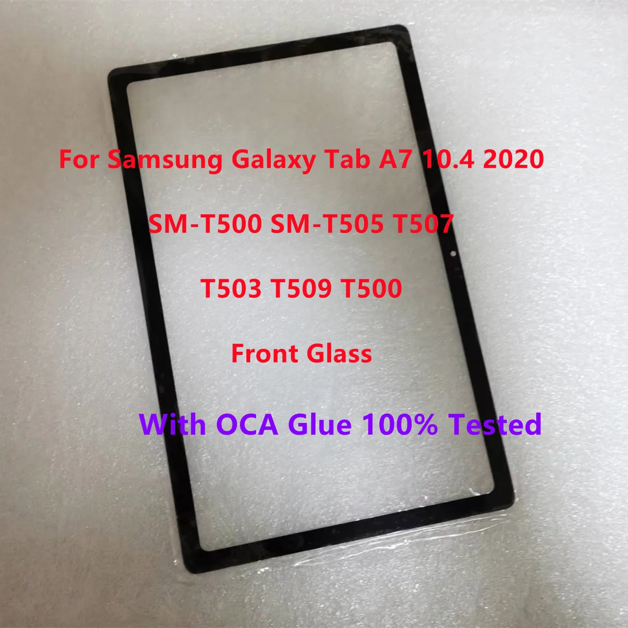 Novo para samsung galaxy tab a7 10.4 2020 SM-T500 SM-T505 t507 t503 t509 t500 tela de toque vidro frontal com cola oca 100% testado