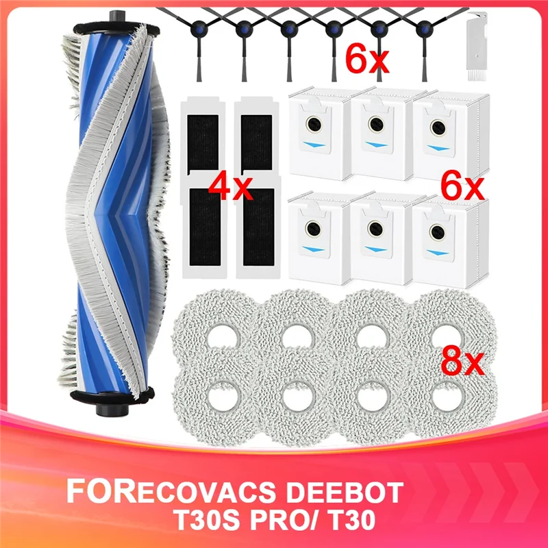 Rollenbürste für Ecovacs DEEBOT T30S Zubehör für Ecovacs Deebot T30S Pro Staubsaugerbürste