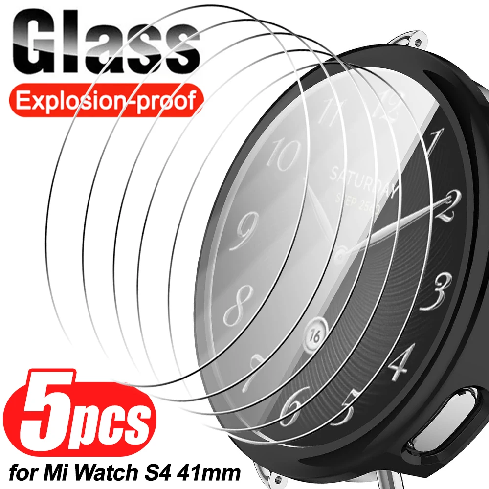 

1/3/5 шт. закаленное стекло для Xiaomi Watch S4 41 мм, твердость 9H, водонепроницаемая защитная пленка против царапин для Mi Watch S4, 41 мм