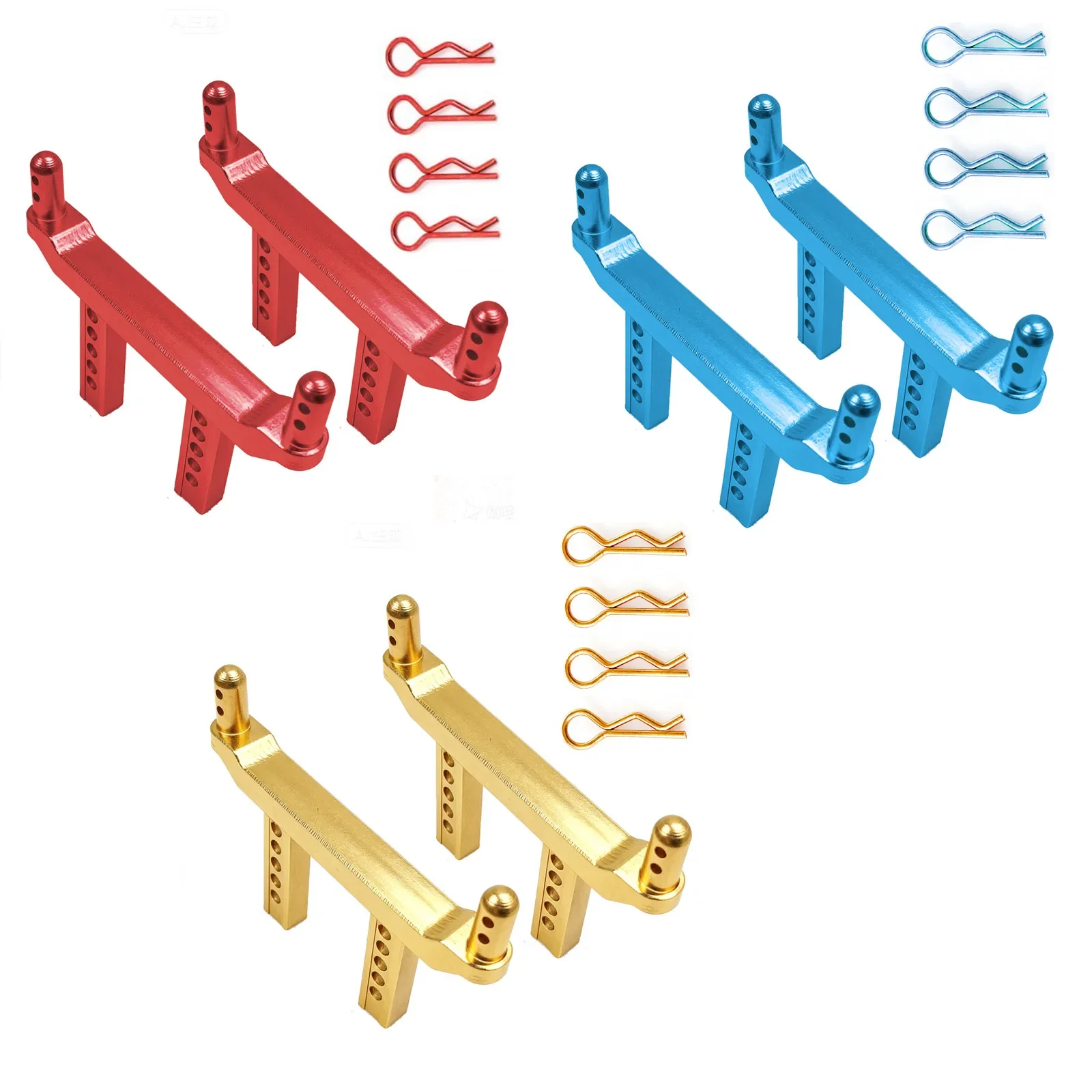 Universeller Metall-Karosseriepfosten-Satz vorne und hinten für SCY16101 16102 16103 pro Hochgeschwindigkeits-RC-Auto-Upgrade-Zubehör