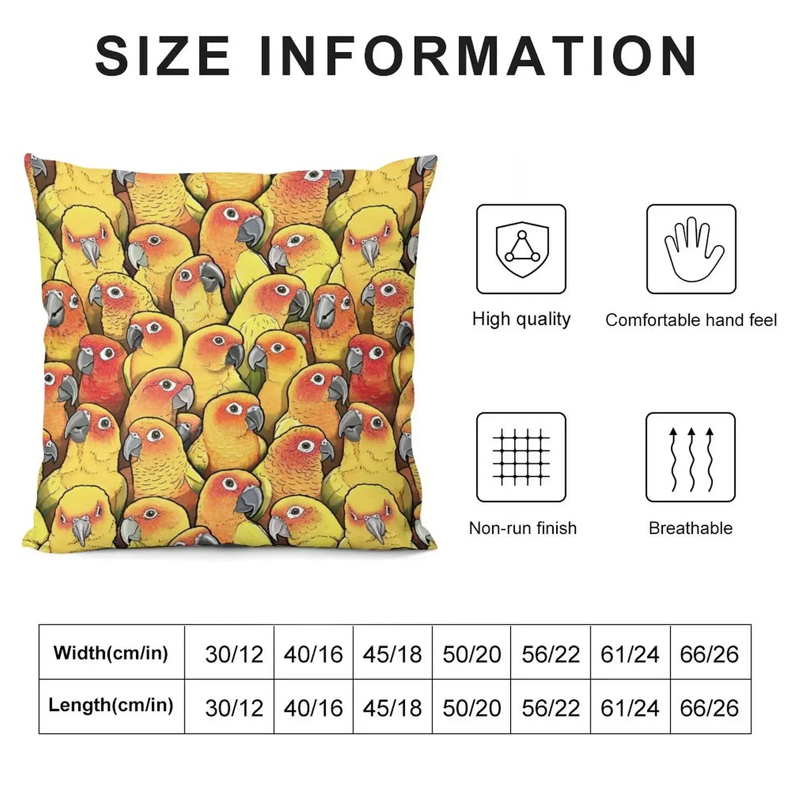 Sun Conures Throw Pillow Cushions Pillow Case Decorative Cushions Sofa Pillow Cover