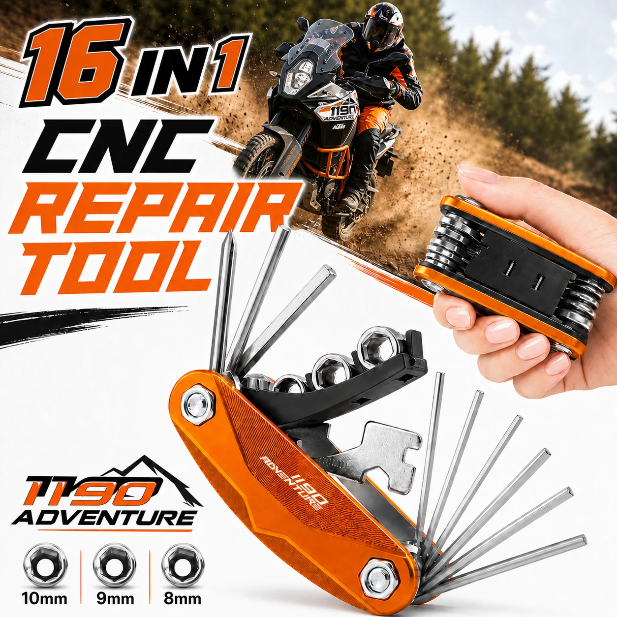 

For KTM 1290 390 790 890 990 1050 1090 1190 1290 Super Adventure Motorcycle Tool Repair Kit Multifunctional Screwdriver Wrench