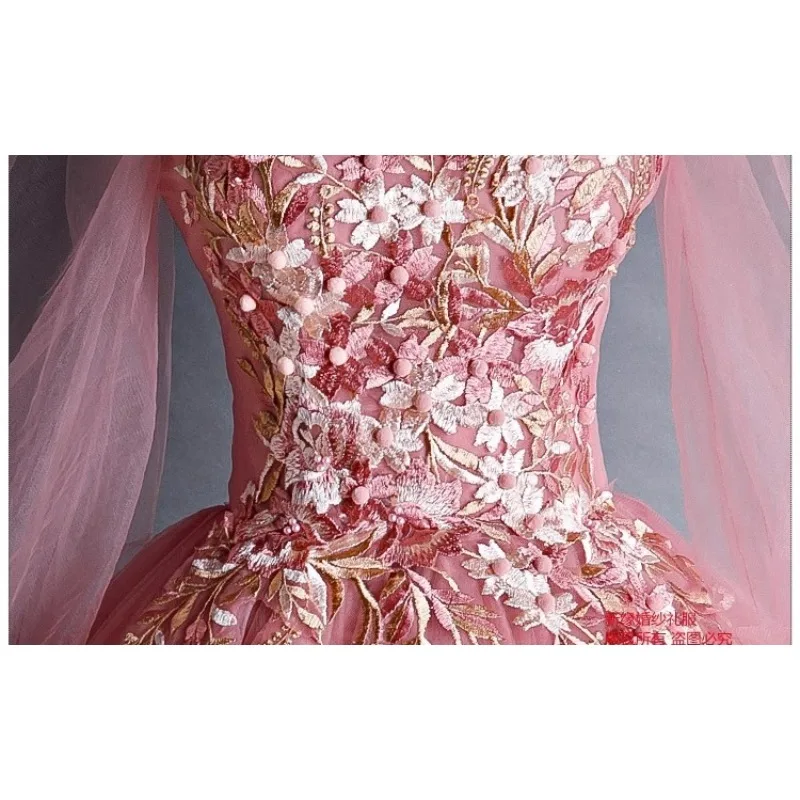 2025 novo vestido de noite de malha de gola alta bordado feminino elegante, fino e elegante banquete vestido longo saia pong