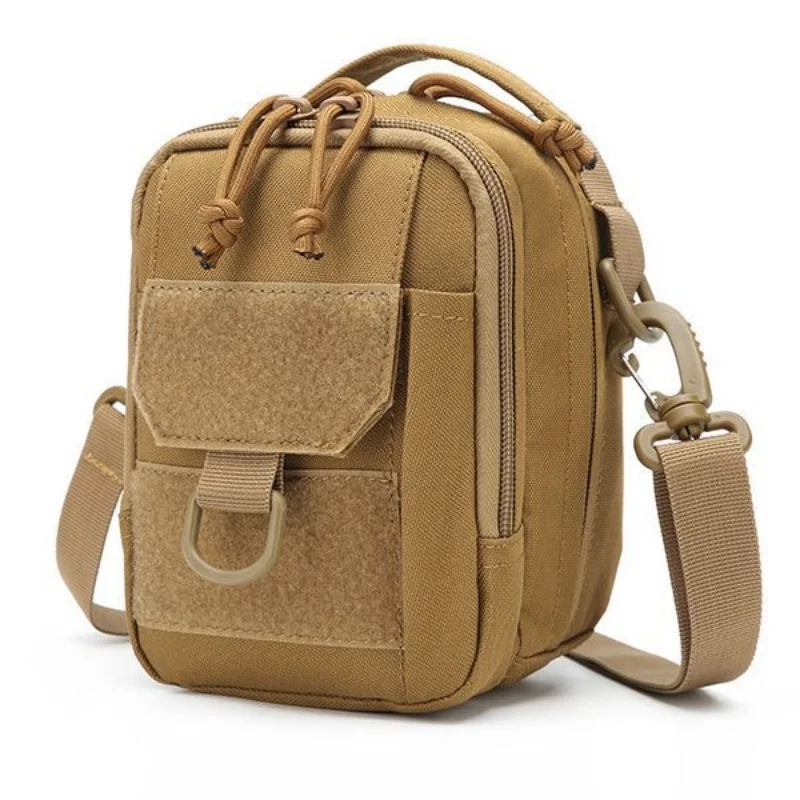 Bolsa de ombro único masculina pode carregar um pacote de cintura pequeno multifuncional portátil pode usar um cinto
