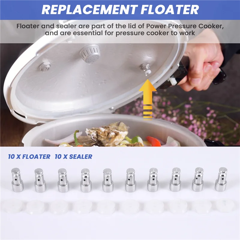 2025 Trend 10 Pack Universal Replacement Floater And Sealer For Pressure Cookers Such As XL, YBD60-100, PPC780, PPC770, And PPC7