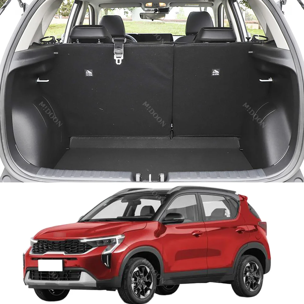 MIDOON Car Trunk Mats For Kia Sonet QY 2024 2025 2026 Car Floor Mats Foot Pads Cargo Liner Interior Accessories