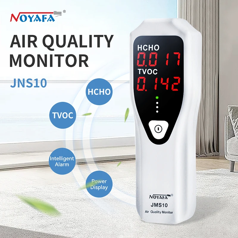 NOYAFA Air quality detector JMS10 TVOC HCHO Formaldehyde tester Harmful gas detector Air monitor for indoor & outdoor