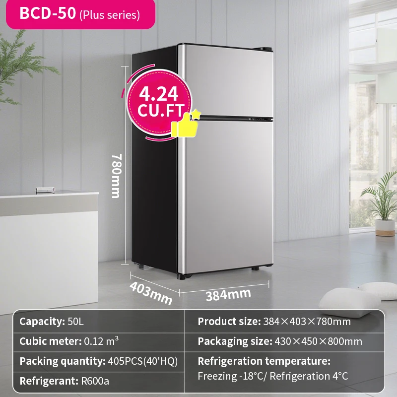 50L  Home Appliances Mini Cooler Refrigerator for Home Mini Fridges Cooler Fridge Refrigerators Fridges for Home