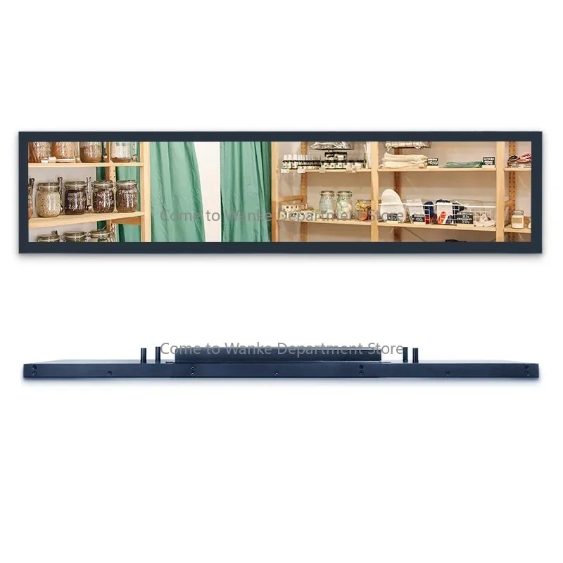 

28-Inch Supermarket Wide Strip Shelf Type LCD Display Screen Elevator Retail Store Advertising Digital Signage