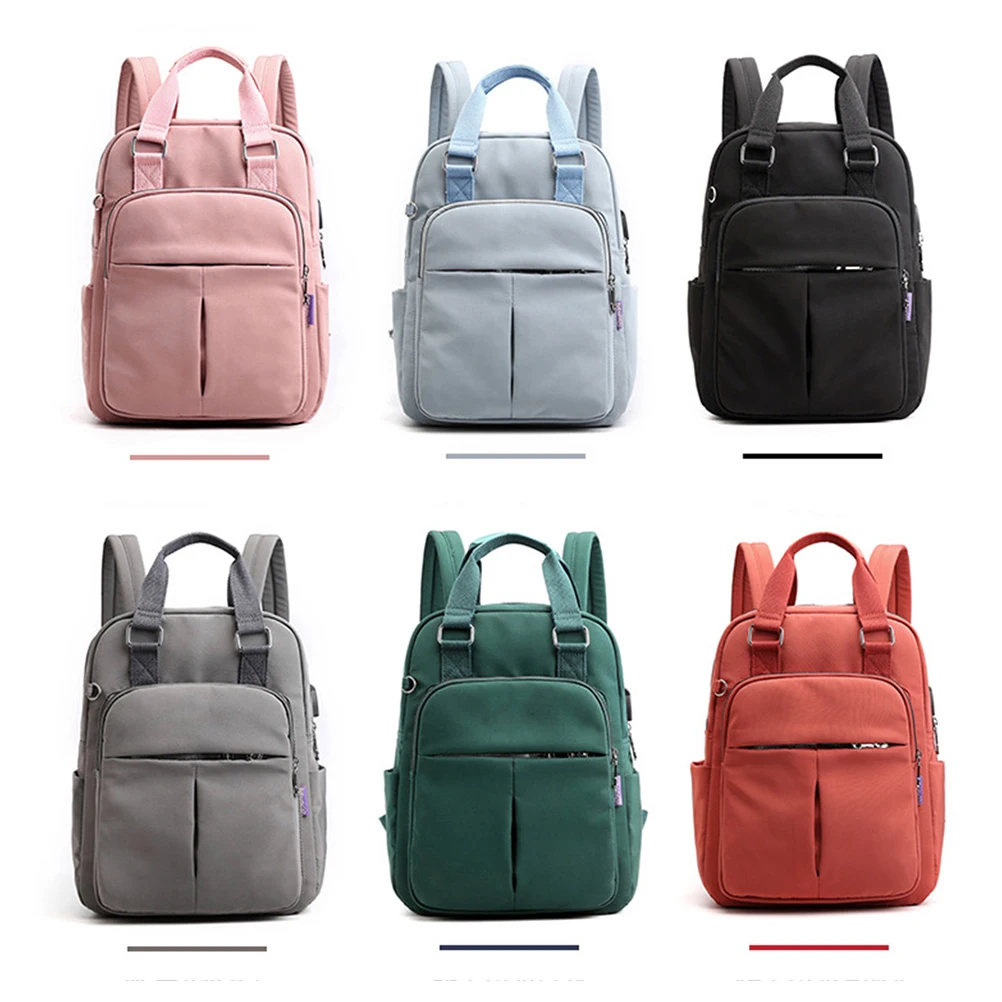 

USB Charging Backpack High Capacity Laptop Casual Travel 15inch Lightweight Abrasion Resistant Tear Adjustable Shoulder