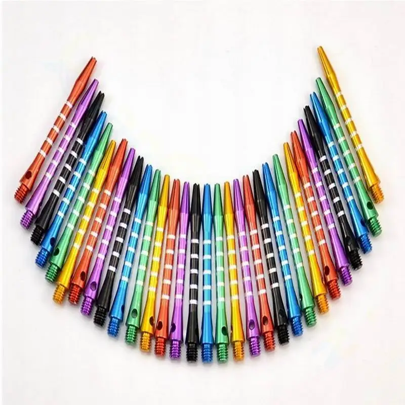 21pcs 2BA Aluminum 53mm Medium Darts Shaft Harrows Dart Stems Shafts with Standard 4.5mm Thread 6 Colors Available