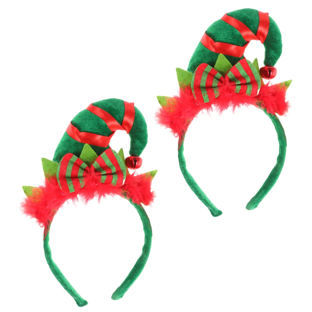 

2pcs Decorative Head Hoop Holiday Party Headband Festival Headdress Christmas Hairbands Hoops Lightweight