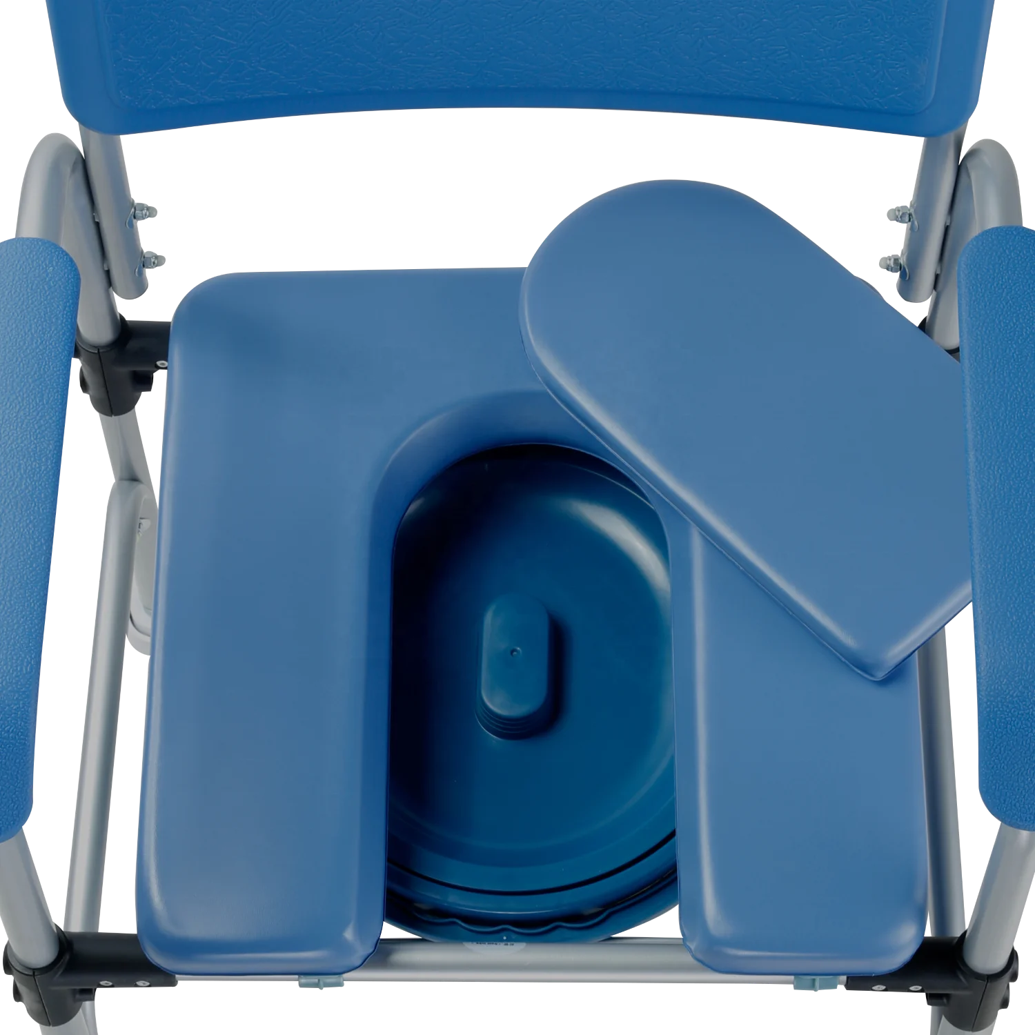 Wholesale Aluminum Alloy Mobile Toilet Stool Elderly Shower Chair Wheels Safety Equipment Toilet Seat Elderly Bathroom Accessory