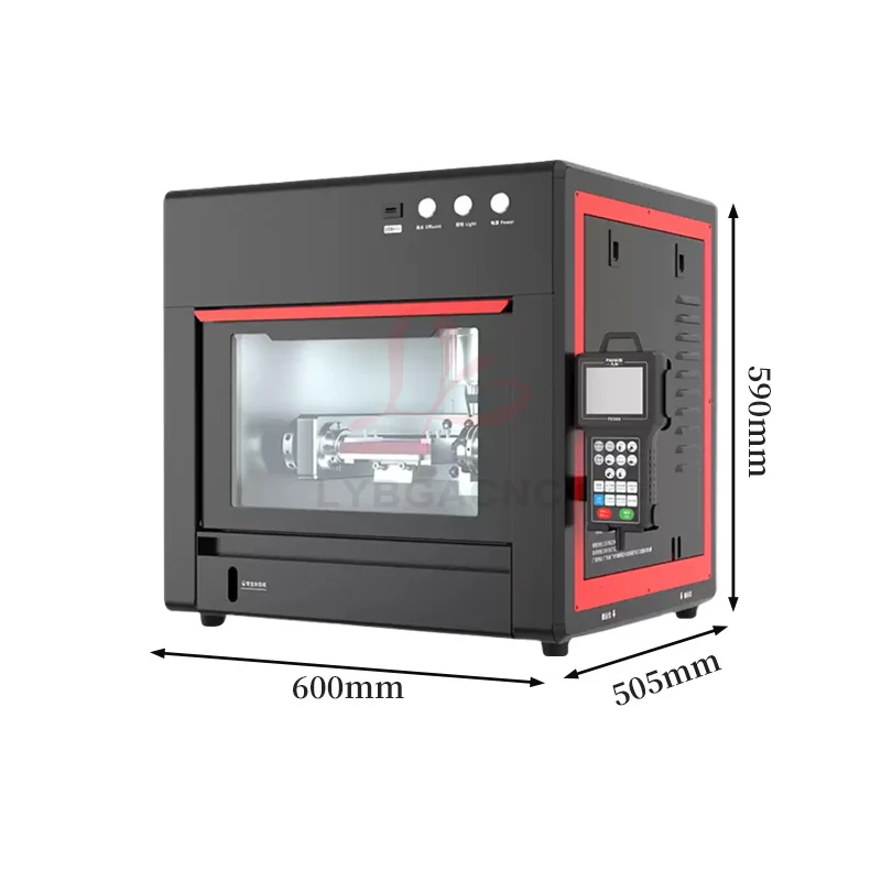LY FK30 Enclosed CNC Engraving Machine Suitable for Jewelry Jade Stone Glass Gem Cutting 4 Axis Linkage Work Size 150*80mm 800W