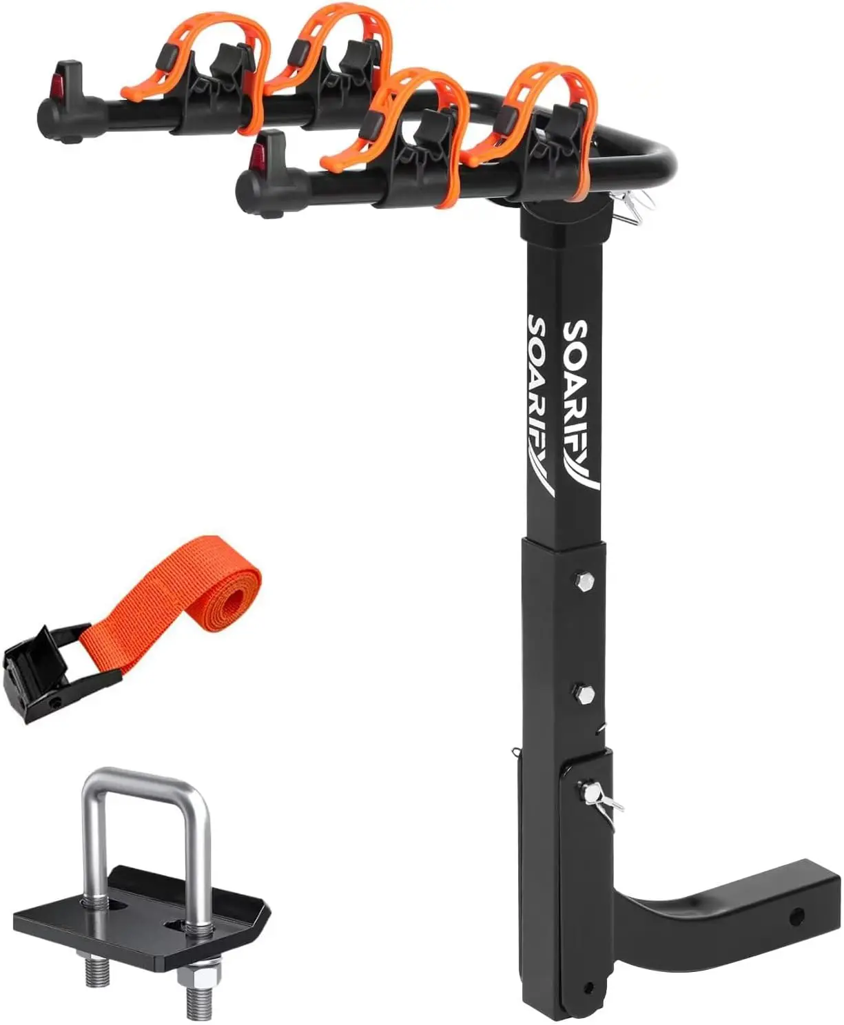 

Bike Rack for Car SUV RV, 2" Hitch Mount Bicycle Carrier, Up to 143 lbs Load, Tilt Release, Folds for Storage