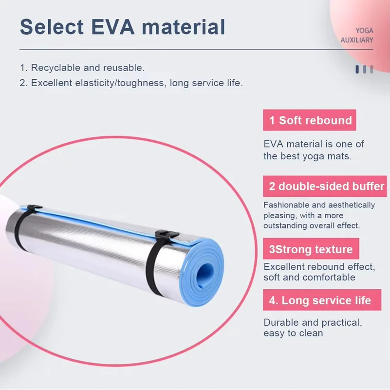 6/8/10MM Thick Yoga Mat Anti-skid Sports Fitness Mat EVA Comfort Foam Yoga Matt for Exercise Yoga and Pilates Gymnastics Mat
