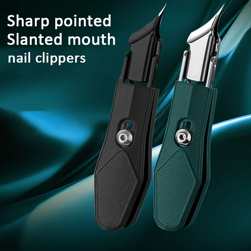 Stainless Steel Nail Clippers with Eagle Beak Design Super Pointed Nail Groove Thick Nail & Large Opening for Precision Cutting