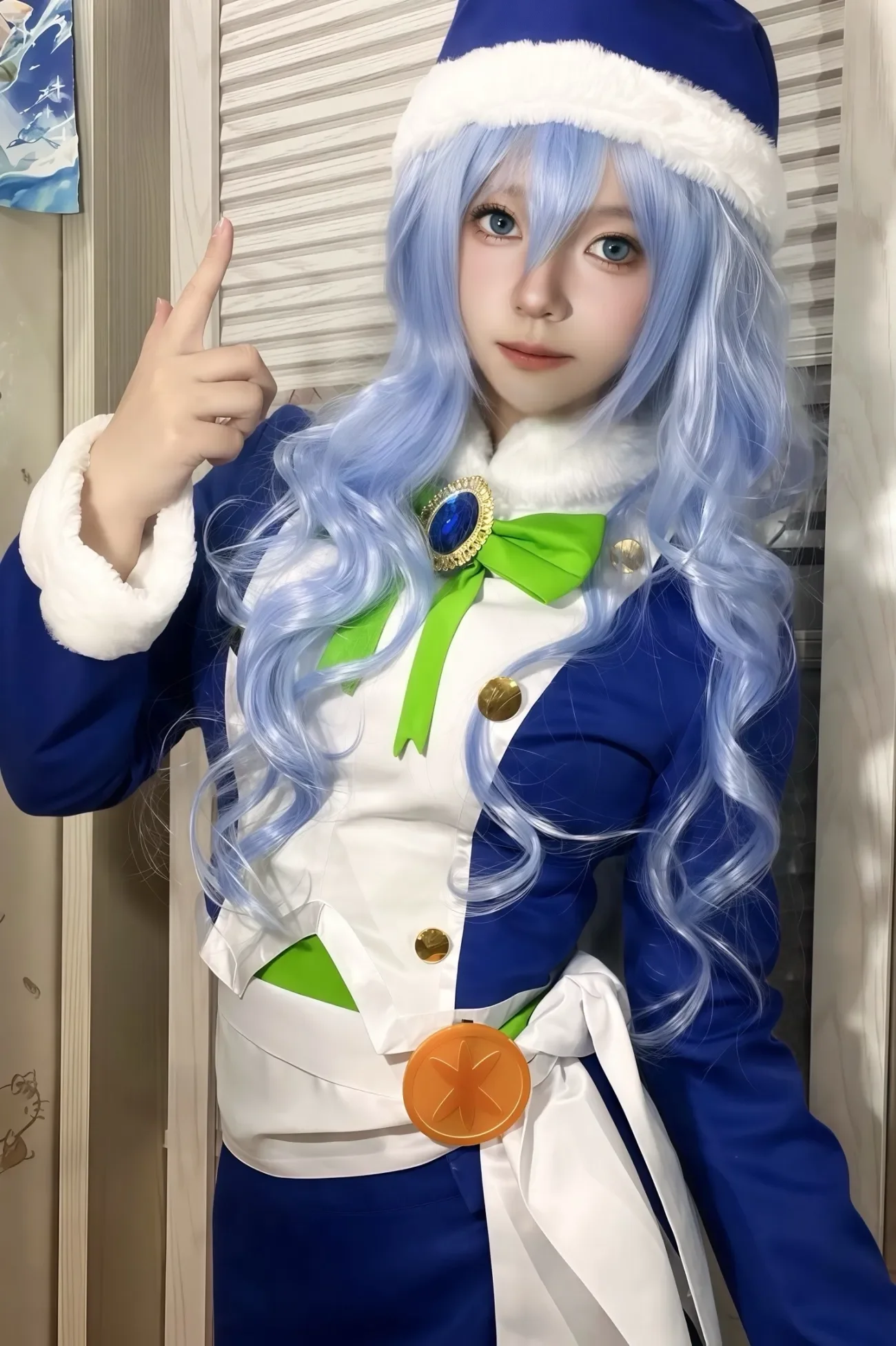 Anime Juvia Lockser Cosplay Costume Blue Water Mage Outfit Women Coat Skirt Hats Halloween Carnival Party Suit