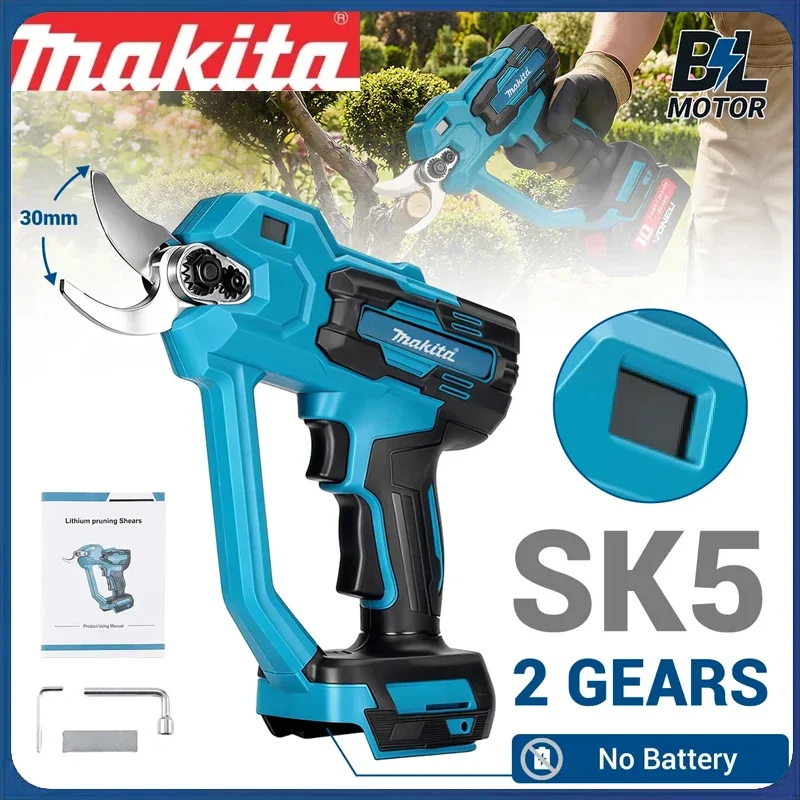 

Makita 18V Battery Brushless Electric Pruning Shears 35mm Cordless Scissors Branch Pruner High-power Cutter Power Tools