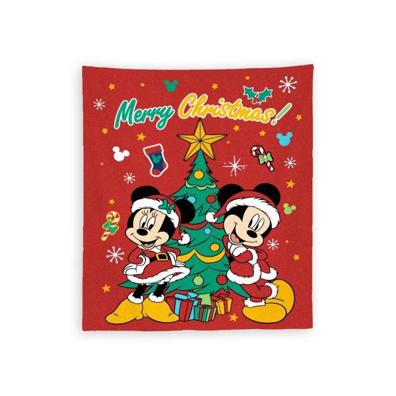 New Year Mickey Minnie Christmas Wall Decoration Background Cloth Hanging Cloth Instagram Holiday  Atmosphere Photography Props