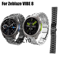 For Zeblaze VIBE 8 Smart Watch Strap Stainless steel metal Men Band 22mm
