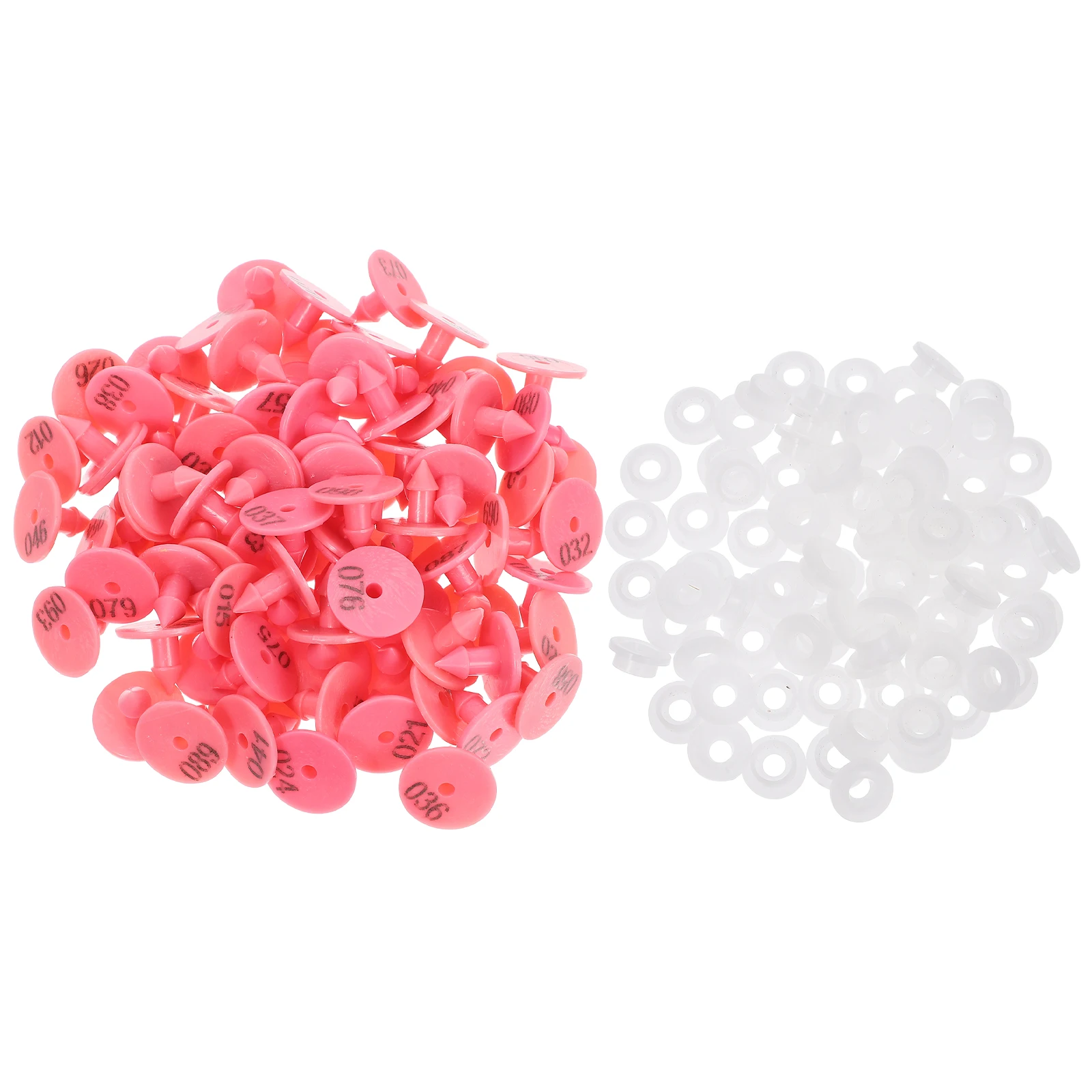 

100pcs Rabbit Ear Tags Numbered Labels for Farm Animals Pets Cattle Dogs Bright Colored Durable Design Easy Attachment Versatile
