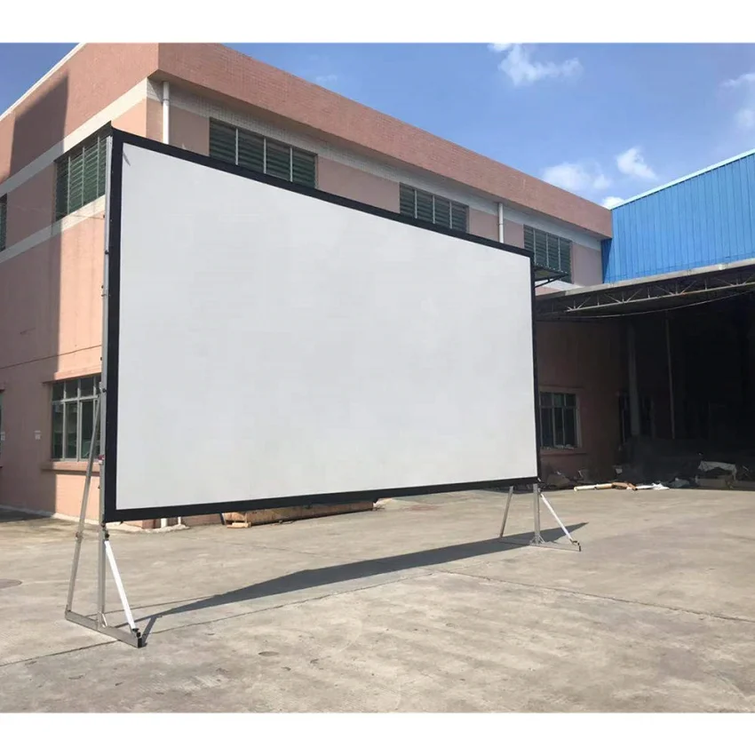 2026200" 16 by 9 Fast Fold Projector Screen with Front&Rear Projection Fabric and Drape Kitspromote sales