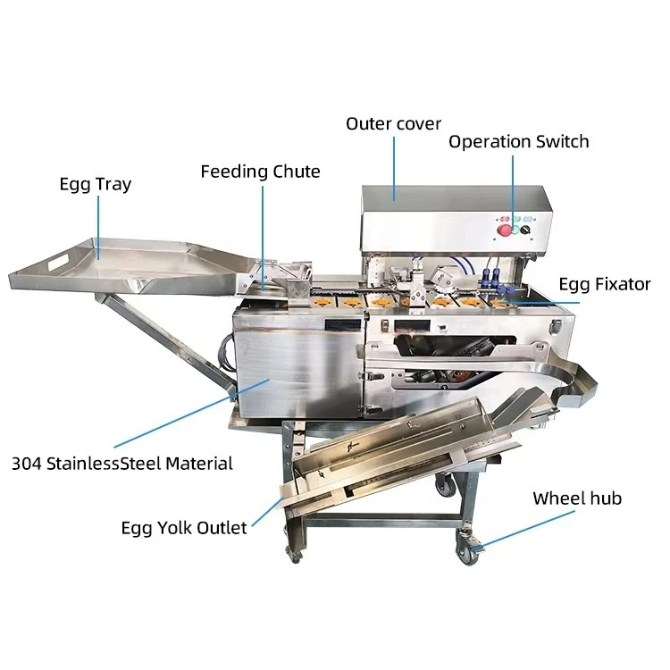 Automatic Small Batch Egg Separator Machine New Custom Breaking Equipment For Liquid Egg Yolk White Separation