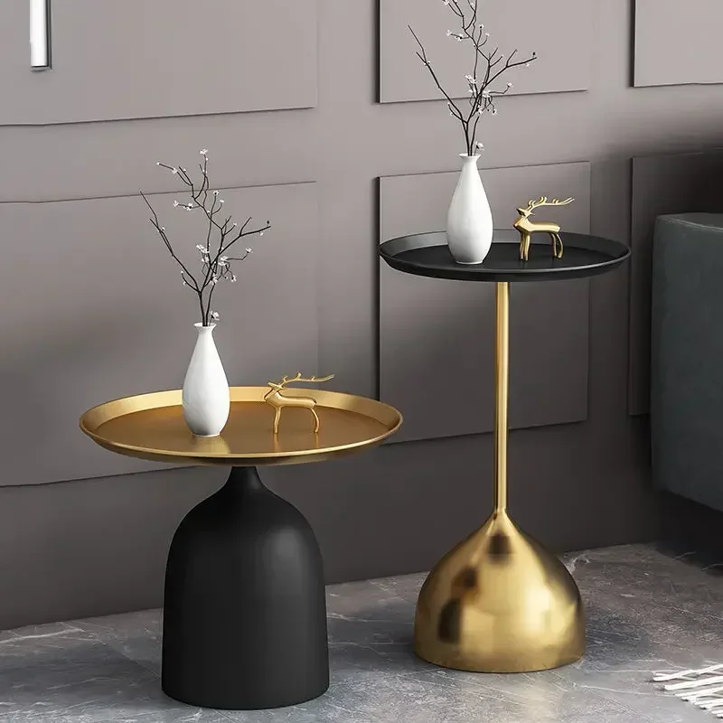 

Living Room Iron Side Table Small Coffee Table Balcony Creative Coffee Table Nordic Minimalist Round Living Room Side Tabless