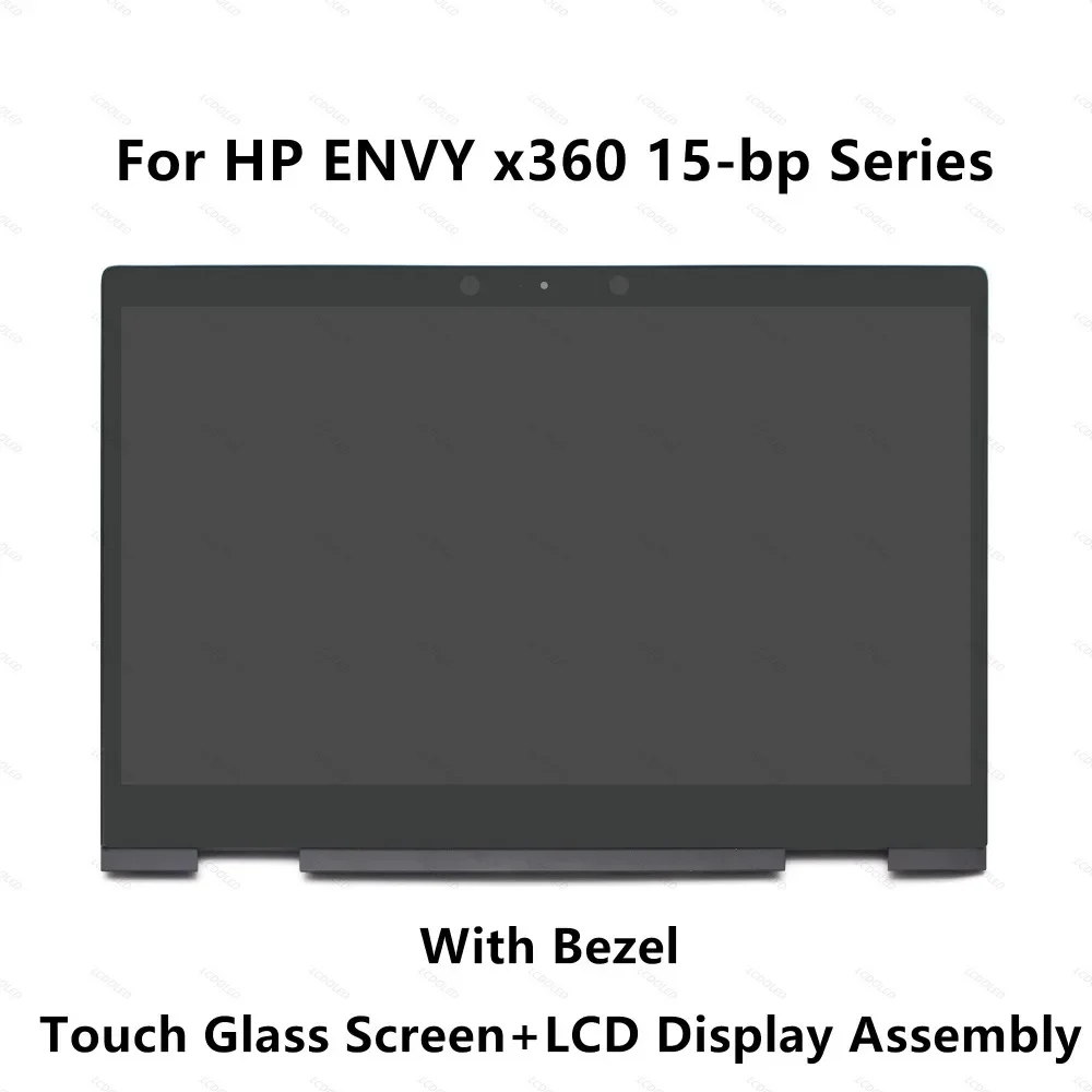 LCD Display Screen Touch Digitizer Assembly+Bezel For HP ENVY 15-bp101nc 15-bp101ne 15-bp101nf 15-bp101ng 15-bp101nh 15-bp101nia